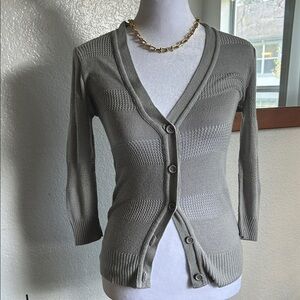 t/o Women's Taupe Button-Up Cardigan